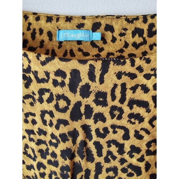 J. MCLAUGHLIN  Sage Ruched Leopard Dress sz large sheath - Picture 5 of 7